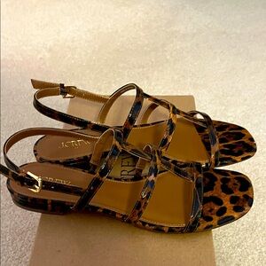 Leopard Print Strappy Sandals by J Crew . Size 9
